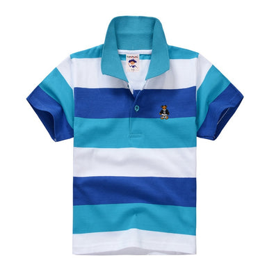 Striped Collared Short Sleeve Tees