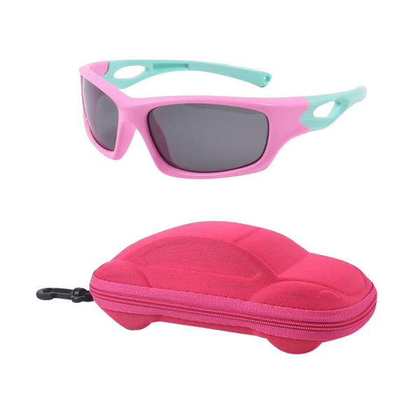 Sports Polarized UV 400 Protected Children's Sunglasses & Case