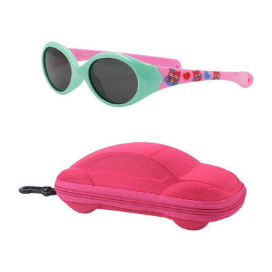 Oval Polarized UV 400 Protected Sunglasses & Case