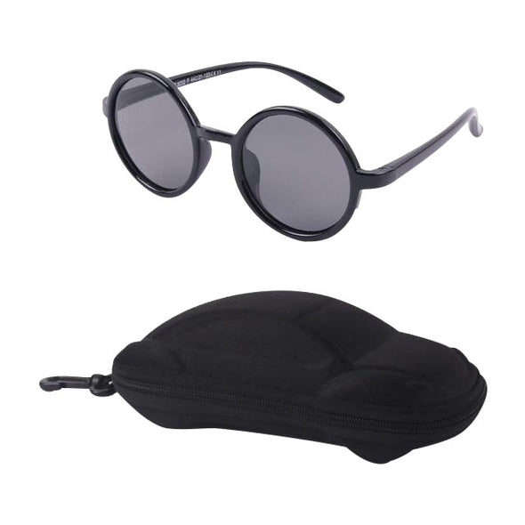Round Polarized UV 400 Protected Children's Sunglasses & Case