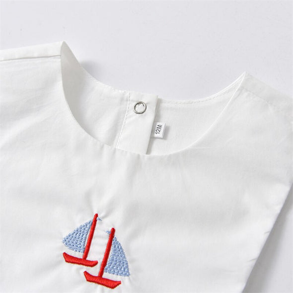 Boat Design Shirt & Overall Set