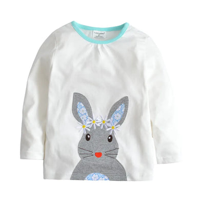 Adorable Bunny Design Long-sleeve Tee 