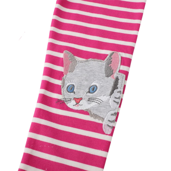 Fun Striped Cat Design¬†Leggings