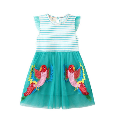 Parrot & Tulle Design Summer Dress