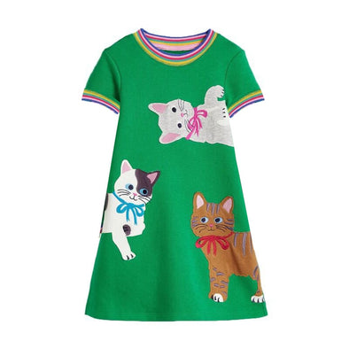 Cat Design Summer Dress