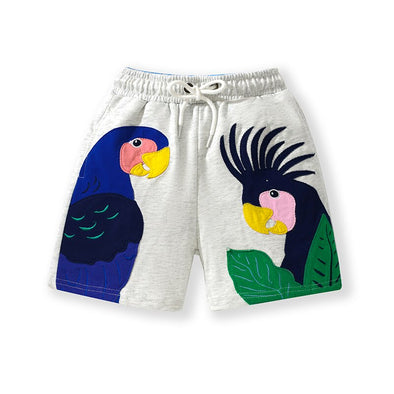 Bird Design Sweat Shorts