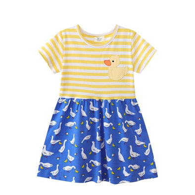 Striped Duck Design Summer Dress