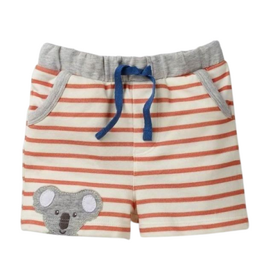 Striped Embroidered Shorts