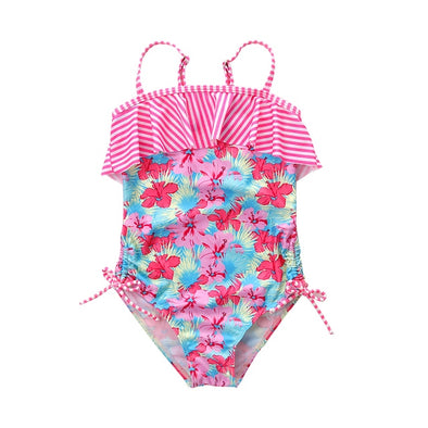 Colorful Flower Design Swimsuit
