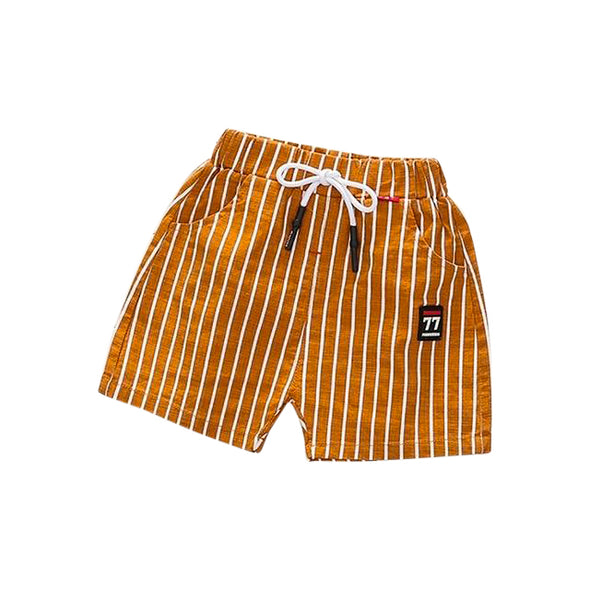 Classic Drawstring Cotton Stripe Shorts