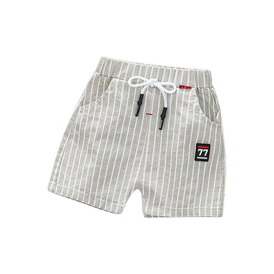 Classic Drawstring Cotton Stripe Shorts