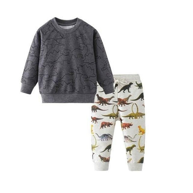 Dinosaur Sweatshirt and Sweatpants Set