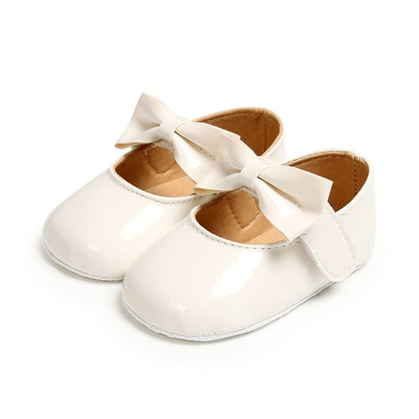 Mary Jane Soft Soled First Walkers With Bow