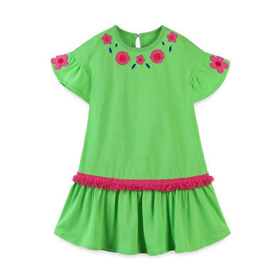Fun Green Girl's Summer Dress