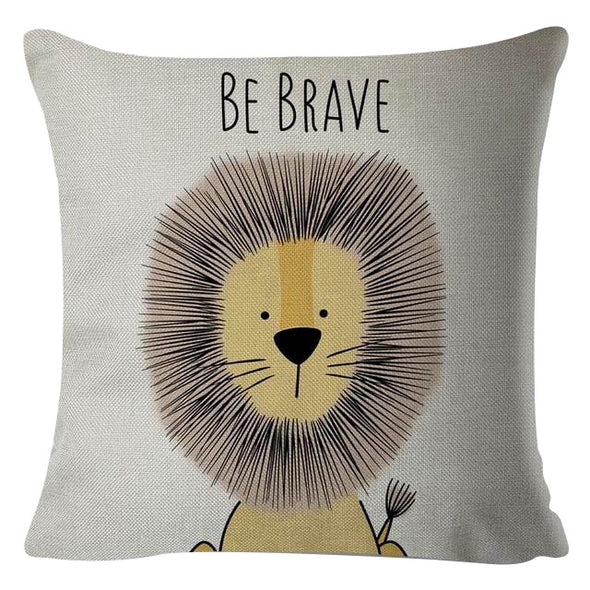 Cute Animal & Inspirational Slogan Cushion Covers
