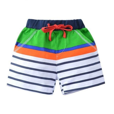 Colorful Striped Sweat Shorts
