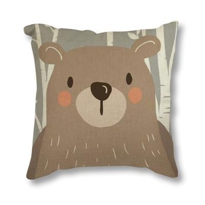 Woodland Animal Linen Cushion Covers