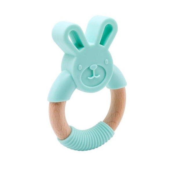 Natural Wood & Silicone Baby Teether