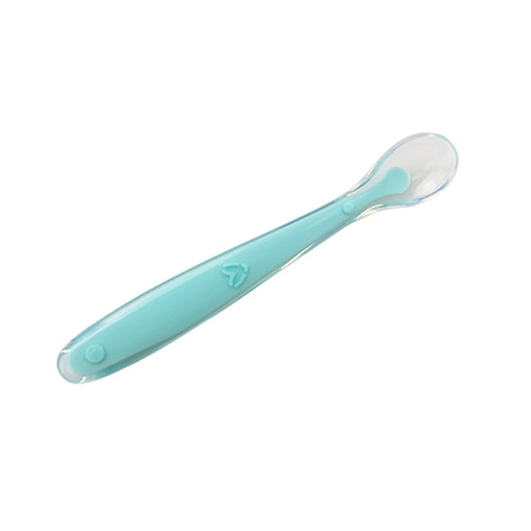 Candy Color Soft Silicone Baby Feeding Spoon