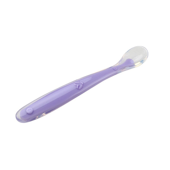 Candy Color Soft Silicone Baby Feeding Spoon