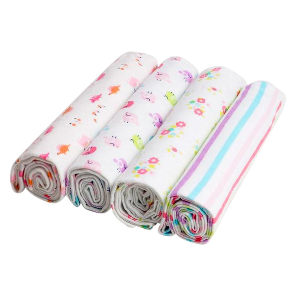 100% Muslin Cotton Baby Swaddles 4 Pack