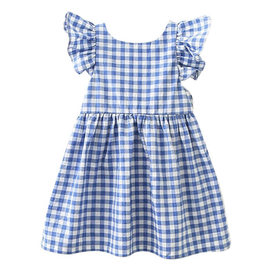 Gingham Bow Tie Back Dress