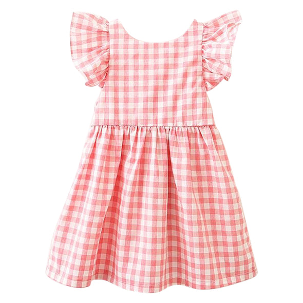 Gingham Bow Tie Back Dress