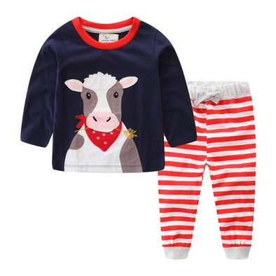 Cow Design Sweatshirt & Sweatpants¬†Set
