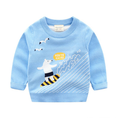 Polar Bear Design Pullover Sweater