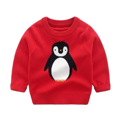 Penguin Design Pullover Sweater