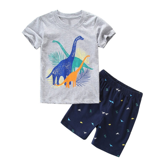 Dinosaur Print Tee & Shorts Set