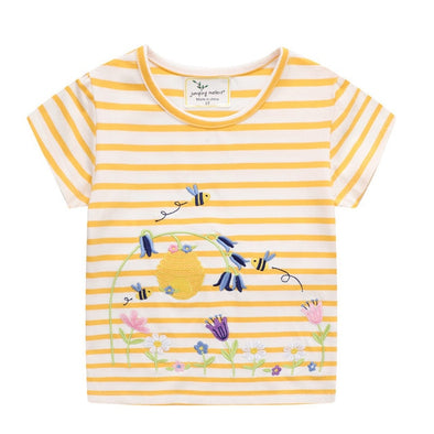 Embroidered Bee Design Tee