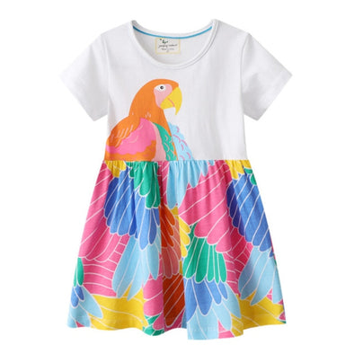 Colorful Parrot Summer Dress