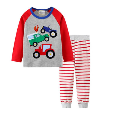 Tractor & Stripes Long Sleeve Set