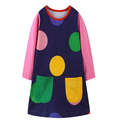 Colorful Long-sleeve Dress