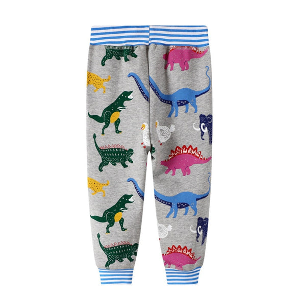 Colorful Dinosaur Design Sweatpants