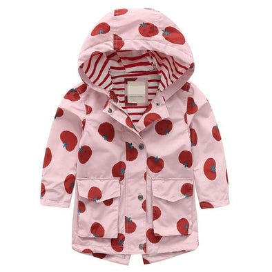 Strawberry Design Hooded Jacket