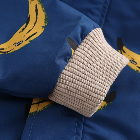 Fun Banana Design Hooded Jackets