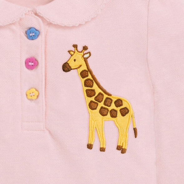 Giraffe Design¬†Long-sleeve Collared Tee