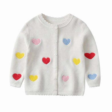 Love Heart Button Front Sweater