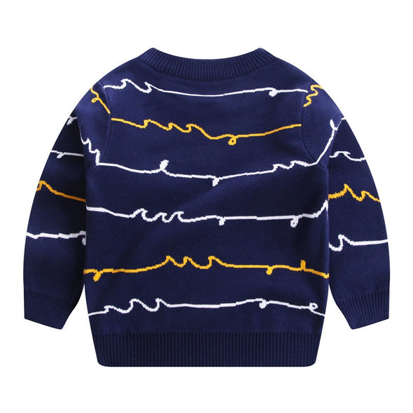 Whale Design Pullover Sweater