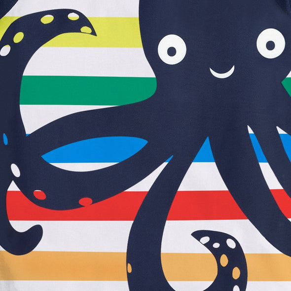 Octopus Print Tee & Shorts Set