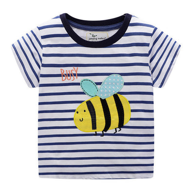 Embroidered Busy Bee Design Tee