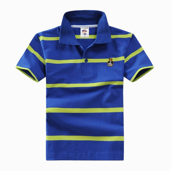 Striped Collared Short Sleeve Tees